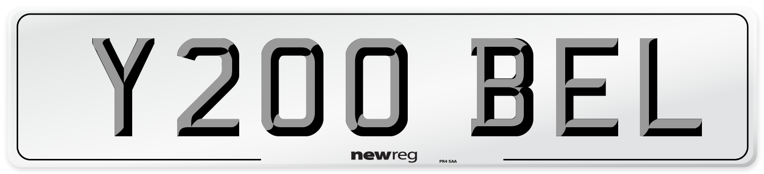 Y200 BEL Number Plate from New Reg